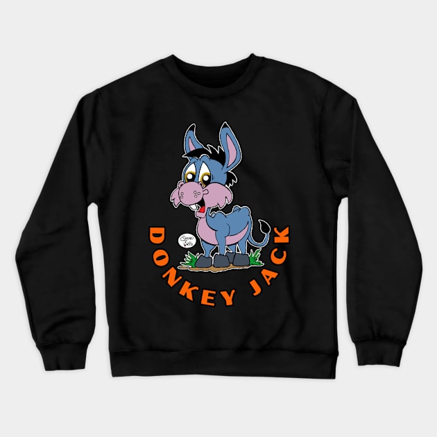 Cute Donkey Jack Oronoco Minnesota Best Friend pet Fritts Cartoons Crewneck Sweatshirt by Shean Fritts 